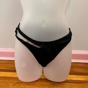 Agent Provocateur Size 3 Black panty with Gold Metal Detail